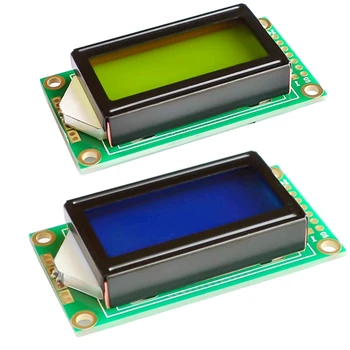 0802A LCD סוג דמות תצוגת גביש נוזלי 8*2 שורות LCD מודול מסך כחול