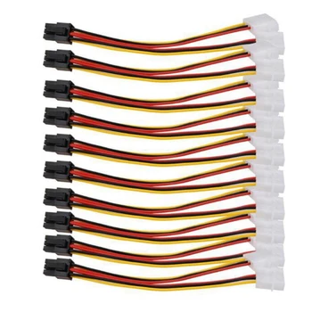 10PCS Molex 4 פינים ל PCI-E PCI Express של 6 פינים כוח ממיר כבל מתאם מחבר כבל חשמל