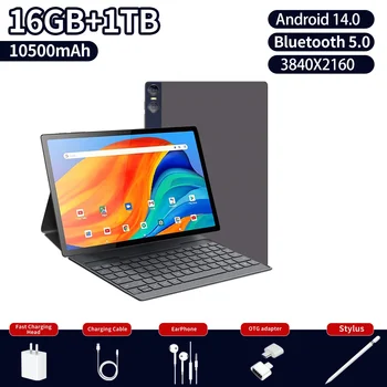 12 אינץ Tablet PC אנדרואיד 14.016 GB RAM 1TB ROM כרטיס ה-SIM כפול WIFI GPS 5G קוראים Google חנות לגעת במקלדת. הגירסה העולמית