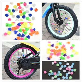 36PCS עיטורים צבעוניים קליפים לילדים האופניים צבע רב פלסטיק גלגל אופניים דיבר חרוזי ילדים ילד מתנות אופניים אביזרים