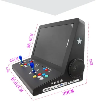 3D 10188 ב 1 מיני וידאו מכונת משחק 2 שחקנים מיני משחק ארקייד בסיסמאות