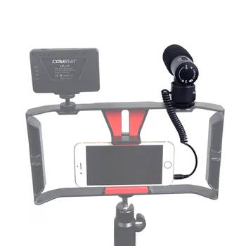 Comica Cvm-V20 הקבל וידאו מיקרופון ראיון מיקרופון סופר אנטי-התערבות כפול פנימי מיקרופונים עבור מצלמת Dslr Camc