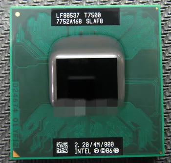 Intel Core 2 Duo T7500 SLA44 SLAF8 2.2 GHz ליבה כפולה Dual-חוט המעבד 4M 35w אור שקע P