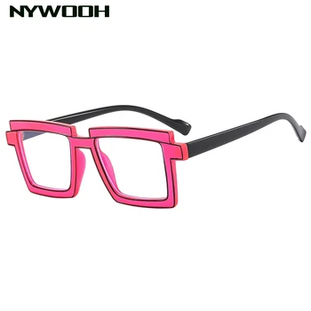 NYWOOH מנופחים אור כחול חוסם משקפיים לנשים שקוף מסגרת משקפיים אופנה קישוט המשרד משקפיים