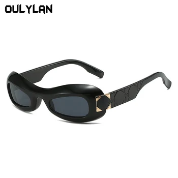 Oulylan האופנה משקפי שמש לנשים יוקרה מעצב מותג מלבן משקפי שמש גברים קטנים משקפי שמש בסגנון קוריאני UV400