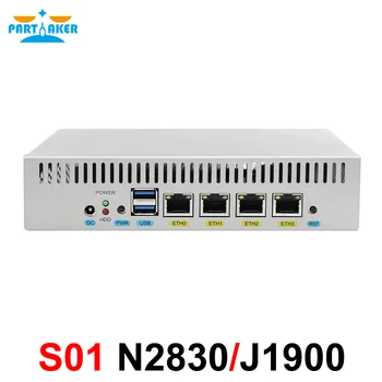 Partaker מיני מחשב Intel J1900 N2830 N2600 רך נתב 4 LAN pfSense חומת האש מכשיר Mini PC OPNsense שרת רשת VPN