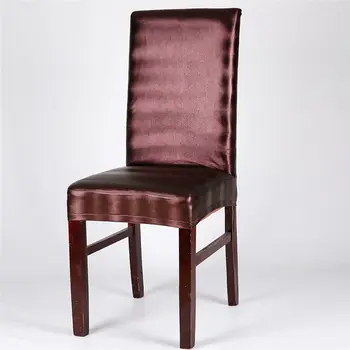 Pu הכיסא מכסה על חתונה סופר למתוח הכיסא מגן לכיסוי התיק אנטי מלוכלך אלסטי האוכל הכיסא מכסה קישוט הבית