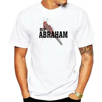 R I P אברהם חולצה- בהשראת הליכה מתים מהלכים, זומבים Negan גריימס טלוויזיה Slim Fit חולצת טריקו