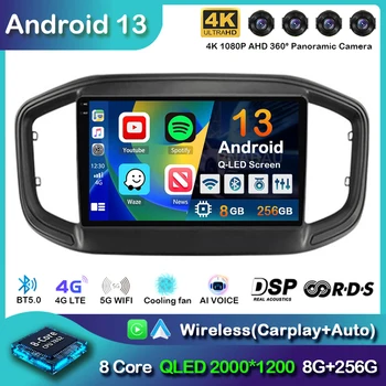 אנדרואיד 13 CarPlay אוטומטי WIFI+4G עבור פיאט Strada 2020 2021 2022 רדיו במכונית מולטימדיה נגן וידאו ניווט GPS סטריאו אודיו DSP
