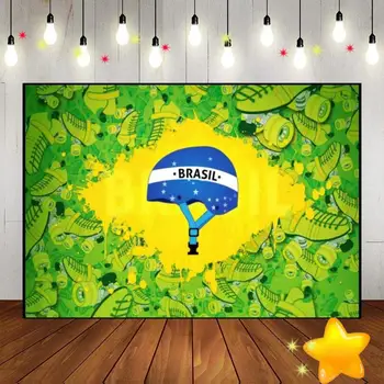 ברזילאי בסגנון רקע סמבה צילום תפאורות מסיבת יום הולדת קישוט כדורגל הממלכה כוכב מותאם אישית רקע תמונה חם