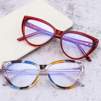 האולטרה Eyewear אנטי UV עין חתול אור כחול משקפיים המחשב משקפיים TR90 מסגרת משקפיים מזויפים