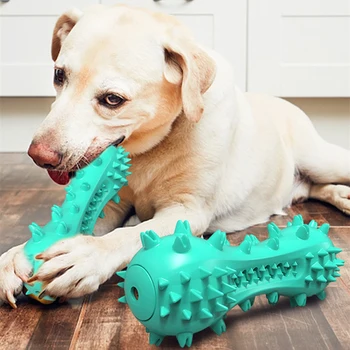 הכלב ללעוס צעצועים לחיות מחמד אינטראקטיבי עצם הצורה גומי צעצוע גור חריקת שיניים מקל וכלבים נושכים עמיד ספקי הדרכה
