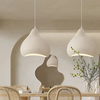 חדש הוואבי סאבי LED אור תליון חדר האוכל נברשת תלויה המנורה בר מינימליזם לעיצוב הבית מקורה במקום. השעיה הברק