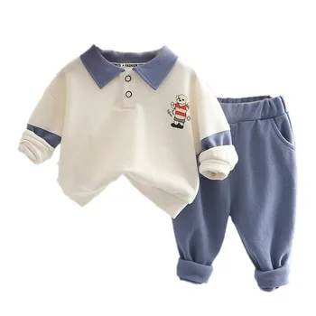 חדש סתיו אופנה בגדי תינוקות החליפה ילדים בנים החולצה מזדמנים מכנסיים 2Pcs/ערכות ילדים, חליפות תינוק תחפושת תינוק אימוניות.