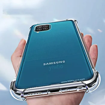 יוקרה סיליקון ברור טלפון Case for Samsung Galaxy A12 A52s M52 S21 S20 פה הערה 20 אולטרה A52 A51 A71 A22 A32 Shockproof כיסוי