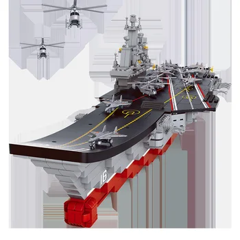 יצירתיות Sluban ספינת מלחמה קרב צבאי הספינה הספינה בניית מודל בלוקים,Aircrafted המוביל משחתת מערכות הנשק לבנים צעצועים