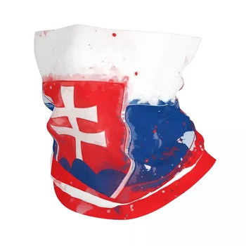 סלובקיה הדגל (17) בנדנה הצוואר כיסוי מודפס מסכת צעיף רב-שימוש הכובעים טיול דיג עבור גברים, נשים, מבוגרים Windproof