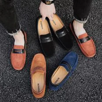 עור נעלי גברים עור אמיתי עור רך 2023 אביב עסקית חדשה נעליים מזדמנים בגיל העמידה, קשישים רך התחתונה Gommino