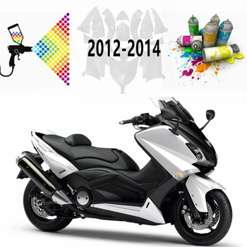 על TMAX530 2012-2013-2014 מלא Fairing ערכת כושר הזרקה כיסוי אופנוע מט אפור צבע מלא
