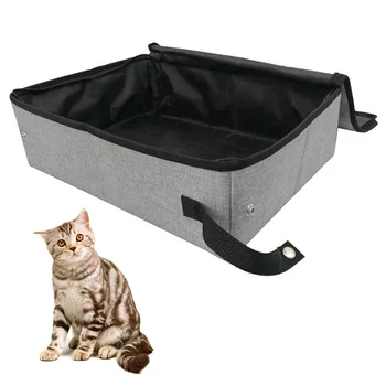 עם כיסוי מחמד אביזרים רך עמיד למים מתקפל אמבטיה בית נייד החתול בארגז החול חיצוני קמפינג שירותים בד אוקספורד