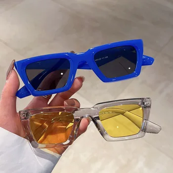 קלאסי יוקרה מעצב מותג משקפי שמש נשים לגברים אופנה וינטג משקפיים במגמת כיכר משקפי שמש פאנק גוונים UV400