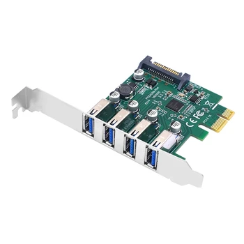 1 חתיכה PCI-E 4 יציאות USB3.2 מתאם מכפיל PCI-E 1X 4X 16X בקר להוסיף כרטיסי 5Gbps ירוק