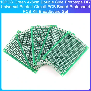 10PCS ירוק 4x6cm צד כפול טיפוס DIY אוניברסלי מעגל מודפס PCB לוח Protoboard PCB ערכה זו קרש חיתוך הגדר
