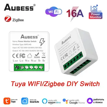 16A Zigbee/WIFI Tuya חכם להחליף תומכת אפליקציית שליטה מרחוק 2-דרך לשלוט שער חכם חיים עובד עם אלקסה וגוגל הביתה