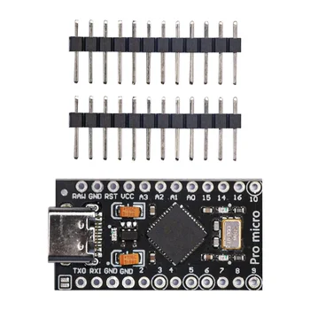 5V Pro מיקרו מסוג-C USB עם 2 שורה pin כותרת ATmega32U4 שבב פיתוח המנהלים מודול עבור arduino