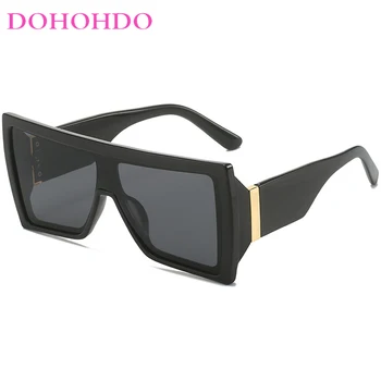 DOHOHDO 2024 האופנה נשים משקפי מנופחים גברים משקפי שמש מותג היוקרה הגדול מסגרת חתיכה אחת משקפי שמש אלגנטיים Eyewear