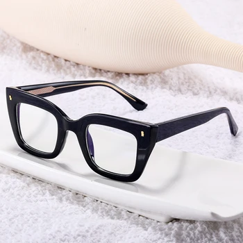 LONSY אופנה שקוף אור כחול משקפי קריאה נשים איכות גבוהה בציר משקפיים 2024 מותג יוקרה רחק ראייה משקפי שמש