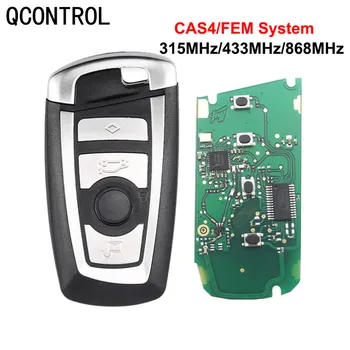 QCONTROL רכב מרחוק מפתח חכם עבור ב. מ. וו 1 3 5 7 סדרת CAS4 פמ מערכת אוטומטית Vehichle אזעקה Keyless Fob 315 433 868MHz