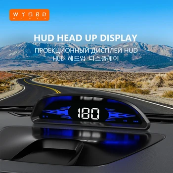 WYOBD G2 GPS HUD מכונית תצוגה עילית הדיגיטלי מד מהירות אוטומטי מקרן על השמשה הקדמית מתאים לכל רכב
