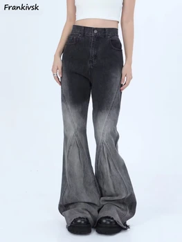 בסגנון אמריקאי, ג 'ינס נשים סתיו רחוב אופנתי כל-התאמה היפ הופ באורך מלא מתקדם פאנק נאה ג' ינס מכנסיים חדשים