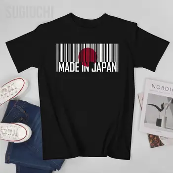 גברים יפן דגל בר קוד חולצת טי Tees O-צוואר חולצות נשים ילדים 100% כותנה קצרים חולצת יוניסקס של כל העונות