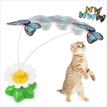 חיות מחמד צעצוע משחק מדומה מסתובב פרפר מעופף ריקוד החתול טיזר צעצוע אינטראקטיבי משעשע, להקל על השעמום חתול צעצועים