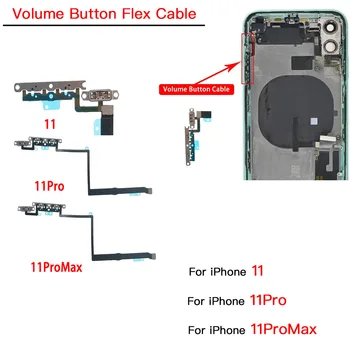כפתור עוצמת הקול להגמיש כבלים עבור iPhone 11 Pro מקס אילם שותק מתג צליל מקלדת סרט החלפת חלק