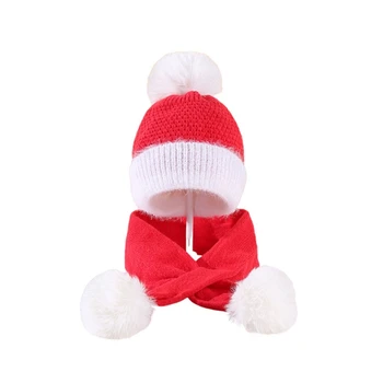 מוצרי תינוקות בחורף כובע צעיף צוואר להגדיר עבור תינוק בייבי בנות בנים כובע כפת 0