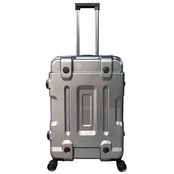 מטען מתגלגל שקית מלאה ציפוי מתכת נסיעות המזוודה מותג יוקרה העסק ליטוש מתכת מחשב עגלה שקיות
