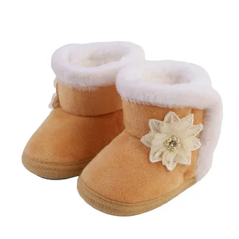 תינוק שרק נולד בנות מגפי שלג בחורף פרח מגפי קרסול קל משקל מזדמן חמים קודם נעלי הליכה לקטנטנים אביזרים